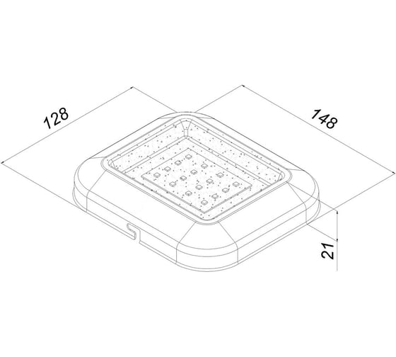 Светодиодный светильник LEDCRAFT Медуза 8 Вт IP20 4000К 148x128x21 1618000048