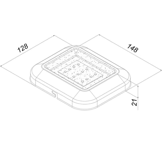 Светодиодный светильник LEDCRAFT Медуза 6 Вт IP20 6000К 148x128x21 1618000001