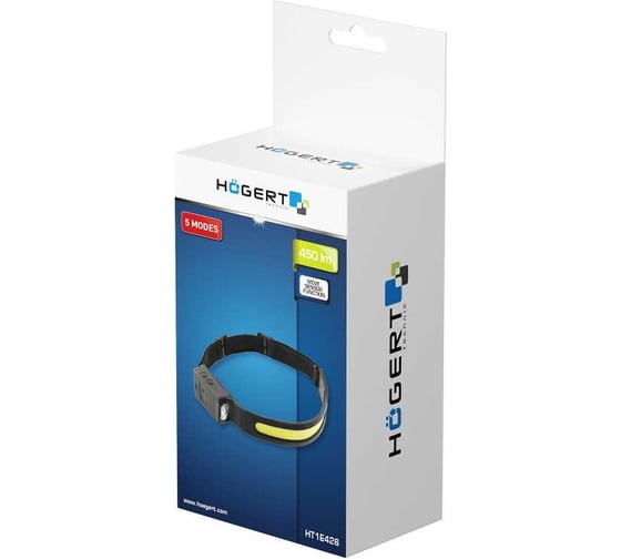 Налобный фонарь с датчиком движения HOEGERT TECHNIK USB 5 функций HT1E426