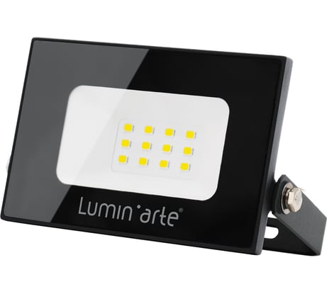 Светодиодный прожектор Lumin'arte LED 10Вт 5700K Холодный белый свет, 800 Лм черный, IP65 LFL-10W/05