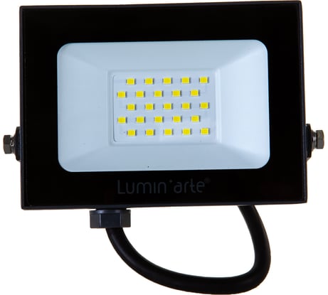 Светодиодный прожектор Lumin'arte LED 30Вт 5700K Холодный белый свет, 2400 Лм черный IP65 LFL-30W/05