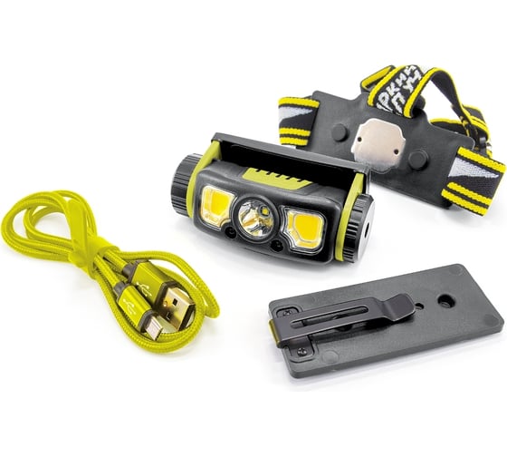 Фонарь ЯРКИЙ ЛУЧ LH-400 "Cobra PRO" налобный CREE 200лм +COB 230лм, Li-ion 2600mAh 4606400106302