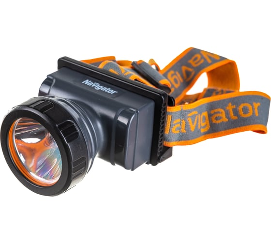 Фонарь Navigator, NPT-H10-ACCU, налобный, 1LEDx2Вт, 2 режима, аккумулятор 3.7В, 1,8Ач 61284