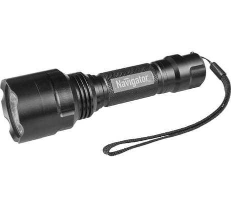 Фонарь Navigator, NPT-P03-18650, алюминий, профессиональный, 1 CREE LEDx10Вт, аккумулятор 3.7В, 2А 71583