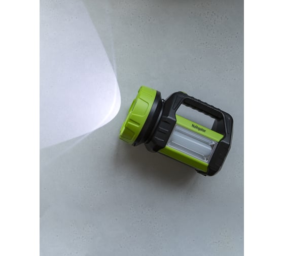 Фонарь Navigator, NPT-SP18-ACCU, прожектор/кемпер, 1LED, 5Вт+20LED, 10Вт, 250лм, АКБ 2Ач 14032