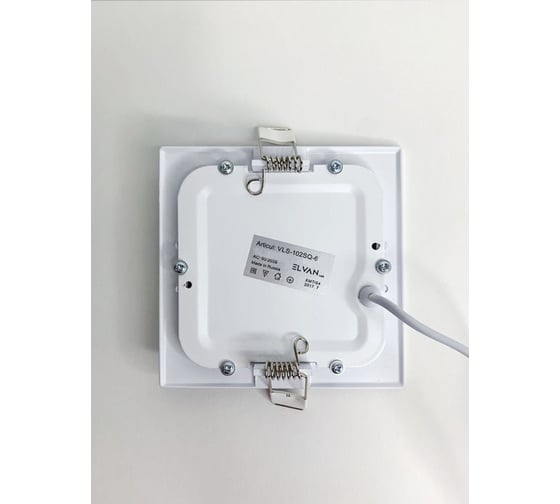 Светильник светодиодный встраиваемый Elvan 102SQ-6W-3000K-Wh VLS-102SQ-6W-WW-Wh