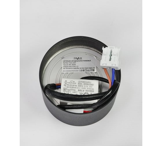 Светильник светодиодный накладной Elvan 2337-6W-4000-Bk черный NLS-2337-6W-NH-Bk