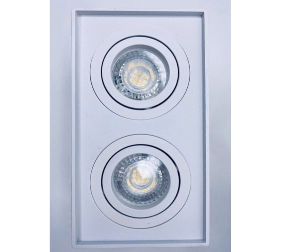 Светильник накладной квадратный Elvan 507-2SM-GU10-Wh белый NLS-507