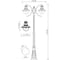 Уличный светильник Arte Lamp A1523PA-2BN 5