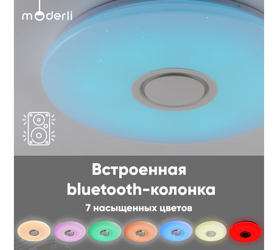 Светильник потолочный Moderli светодиодный Coin V10663-CL
