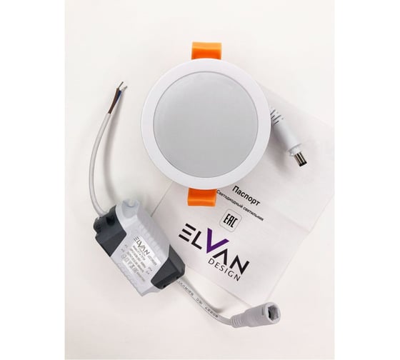 Светильник светодиодный встраиваемый Elvan 109R-7W-3000K-Wh VLS-109R-7W-WW-Wh