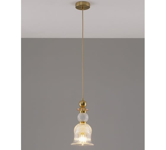 Светильник подвесной Moderli Glassy, бронзовый, прозрачный V10905-P 1