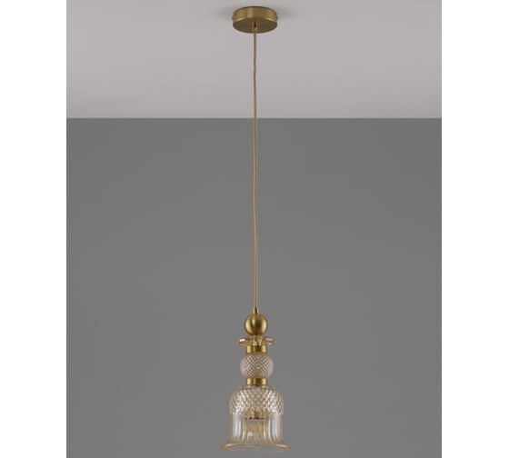 Светильник подвесной Moderli Glassy, бронзовый, янтарный V10906-P