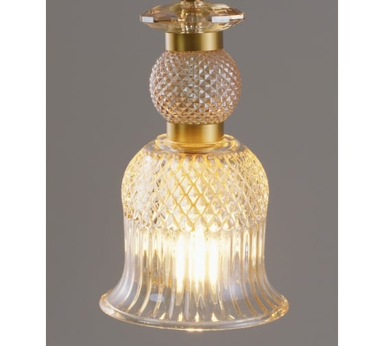 Светильник подвесной Moderli Glassy, бронзовый, янтарный V10906-P