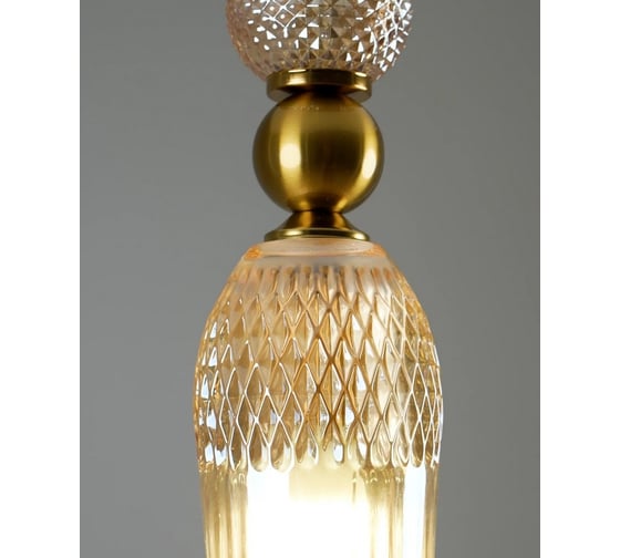 Светильник подвесной Moderli Glassy, бронзовый, янтарный V10907-P
