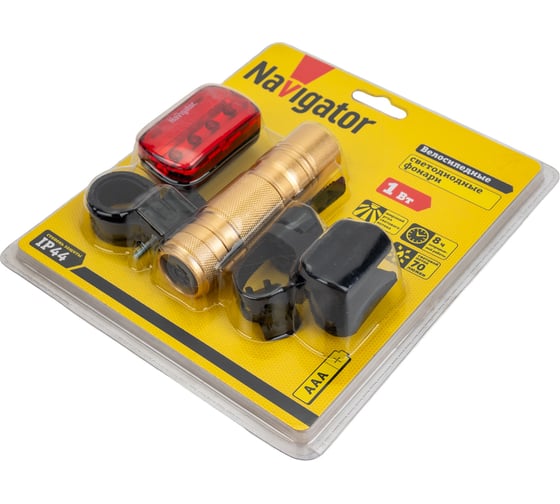 Набор велосипедных фонарей Navigator, NPT-B04-5AAA, 61439