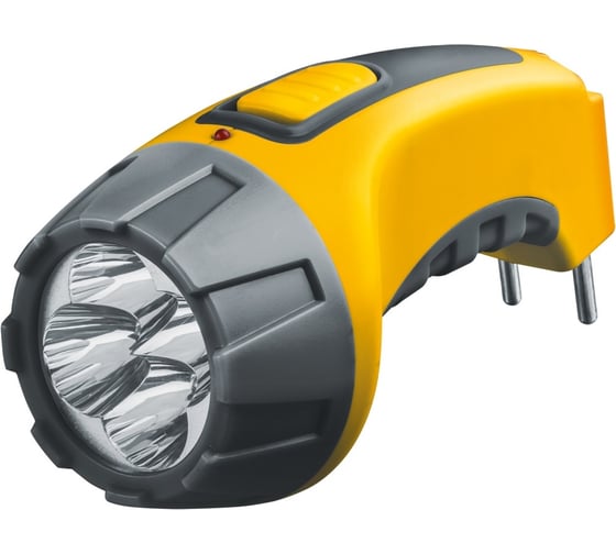 Фонарь Navigator, NPT-CP03-ACCU, пластик, 4LED, прямой, зарядка, аккумулятор 4В, 500мАч 94951