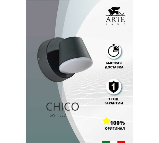 Уличный светильник Arte Lamp A2212AL-1BK