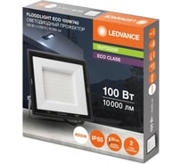 Прожектор светодиодный LEDVANCE FLOODLIGHT ECO 100W740 230V BK4x1RULEDV 4058075791336