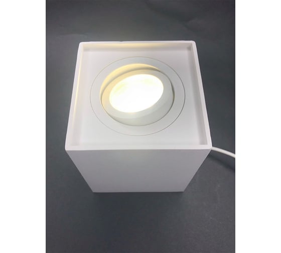 Светильник потолочный квадратный Elvan 507SQ/1-GU10-Wh белый NLS-507SQ/1-GU10-Wh