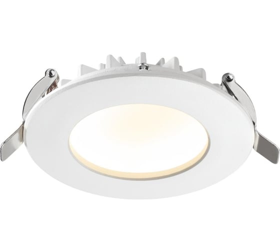 Светильник светодиодный встраиваемый Elvan 700R-8W-3000K-Wh со стеклом VLS-700R-8W-WW-Wh 1