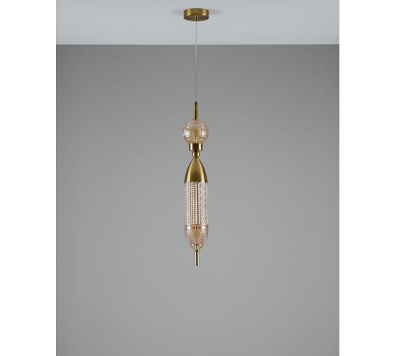Светильник подвесной светодиодный Moderli Candle, бронзовый, янтарный V10915-PL 1