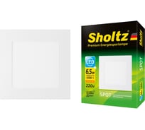 Светодиодный встраиваемый светильник Sholtz 6W 3000K 220V размер 120x120мм LOS3075