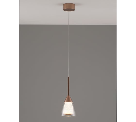 Светильник подвесной светодиодный Moderli Leina, коричневый V10870-PL 1
