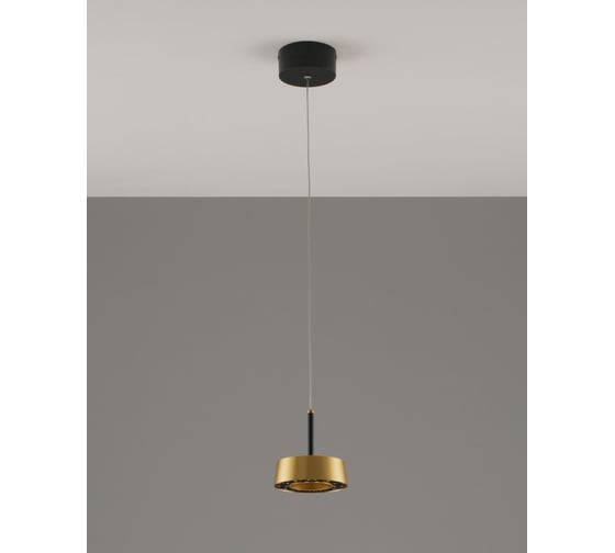 Светильник подвесной светодиодный Moderli Luma, черный, золотой V10857-PL