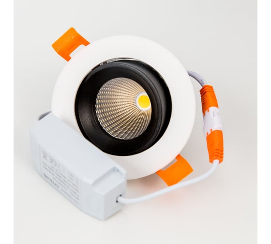 Встраиваемый светильник Citilux Альфа, белый+черный LED 7Wх3500K CLD001NW4