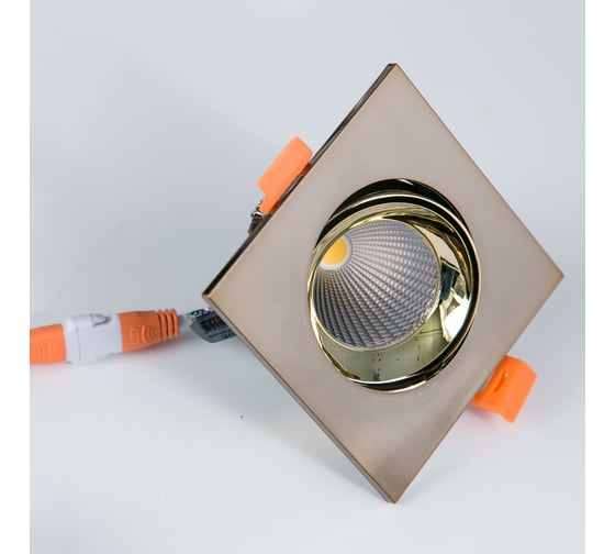 Встраиваемый светильник Citilux Альфа, бронза+золото LED 7Wх3500K CLD001KNW6