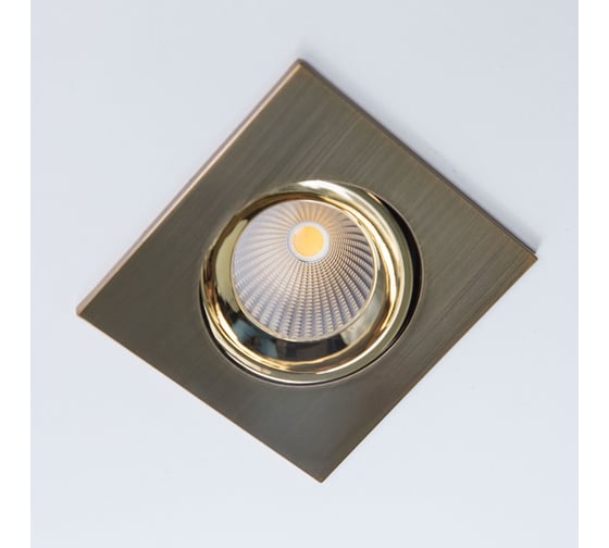 Встраиваемый светильник Citilux Альфа, бронза+золото LED 7Wх3500K CLD001KNW6