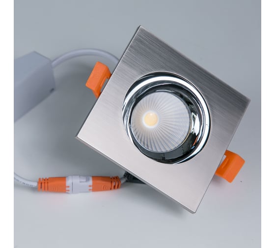 Встраиваемый светильник Citilux Альфа, матовый хром+хром LED 7Wх3500K CLD001KNW5