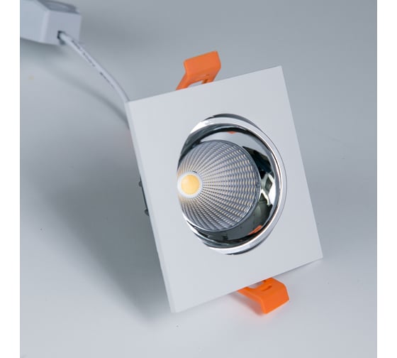 Встраиваемый светильник Citilux Альфа, белый+хром LED 7Wх3500K CLD001KNW1