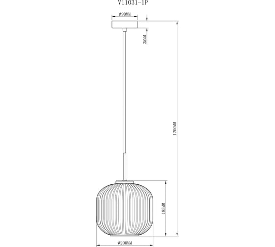 Светильник подвесной Moderli Ivory белый V11031-1P
