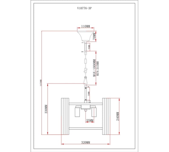 Светильник подвесной Moderli Monte золотой V10776-3P