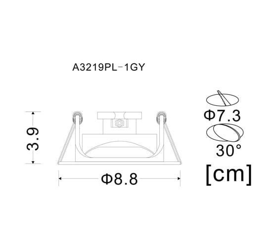Потолочный светильник Arte Lamp A3219PL-1GY