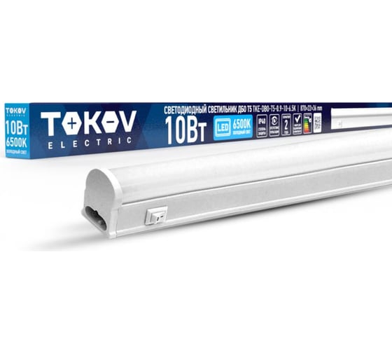 Светодиодный светильник TOKOV ELECTRIC ДБО Т5, 10Вт, 6.5К, IP40 TKE-DBO-T5-0.9-10-6.5K