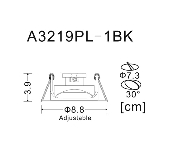 Потолочный светильник Arte Lamp A3219PL-1BK