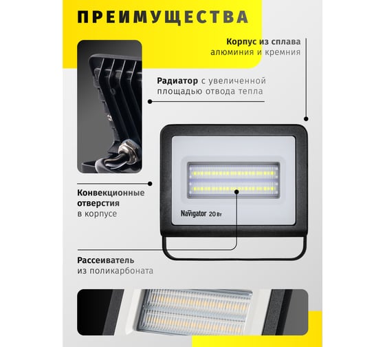 Светильник Navigator NFL-01-20-4K-LED 14202