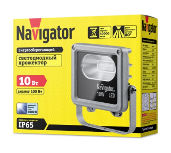 Светильник Navigator NFL-M-10-6K-IP65-LED 71313