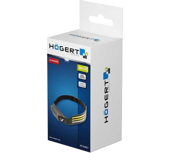Налобный фонарик HOEGERT TECHNIK COB USB, 10 функций HT1E427