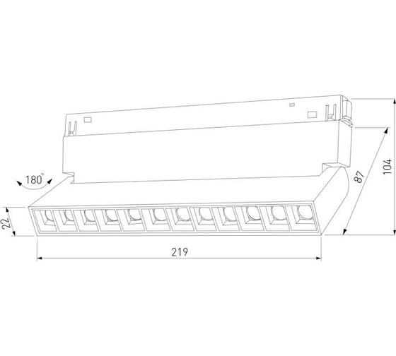 Трековый светильник Elektrostandard Slim Magnetic HL02 12W 3000K (черный) a067370