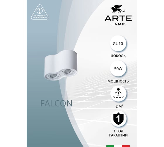 Потолочный светильник Arte Lamp A5645PL-2WH