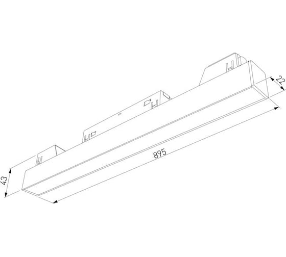 Трековый светильник Elektrostandard Slim Magnetic L02 30W 3000K (черный) a067375