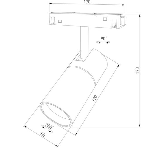 Трековый светильник Elektrostandard Slim Magnetic R02 12W 3000K (черный) a067379