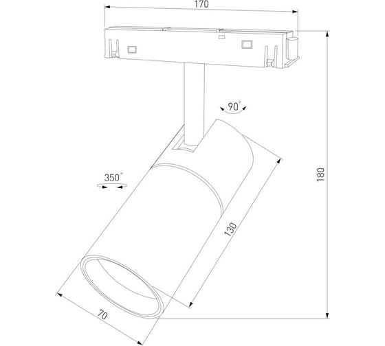 Трековый светильник Elektrostandard Slim Magnetic R03 20W 3000K (черный) a067380