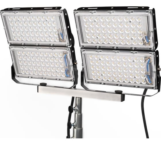 Прожектор уличный светодиодный REXPO на штативе в сумке LED 6500K 2x100Вт 12В IP65 REXPO-MOK/200
