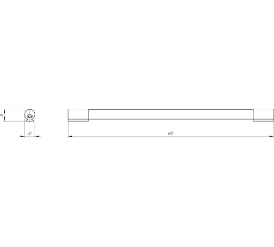 Линейный светодиодный светильник ЭРА LLED039W6500W LED 9Вт 6500К L600мм разъем С7 Б0025685