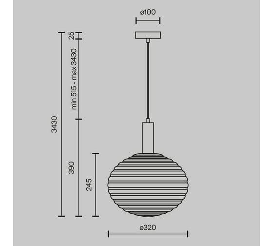 Подвесной светильник MAYTONI Reels Металл Черный MOD268PL-01B